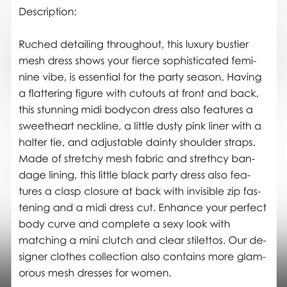 LUXEDRESS SEXY RUCHED SPAGHETTI STRAP CUTOUT BODYCON MESH MIDI DRESS - BLACK - Picture 5 of 6